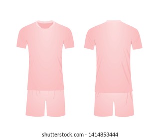 Pink soccer uniform. vector illustration