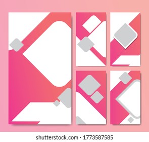 diseño de banners de diseño moderno de plantillas de promoción de paquetes de medios sociales rosa