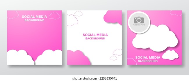 pink social media post background