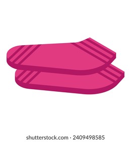 Pink socks icon isometric vector. Cute sock. Funny clothes