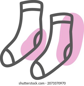 Pink socks, illustration, vector, on a white background.