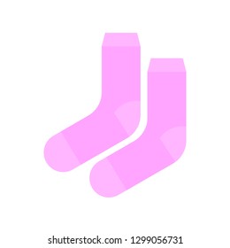 Pink Socks On White Background Vector Stock Vector (Royalty Free ...