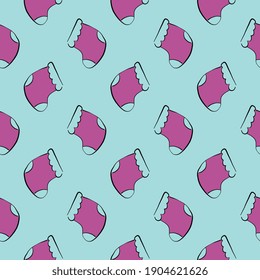 Pink socks vector illustration on a white background.
