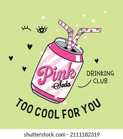 pink soda, girls summer graphic tees vector designs and other uses