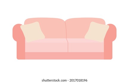 pink sofa with cushions design