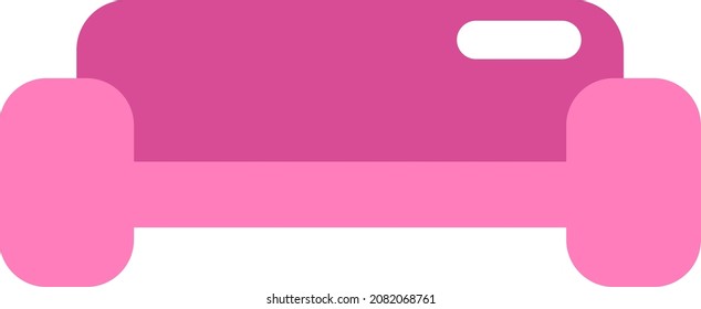 Pink sofa, illustration, vector, on a white background.