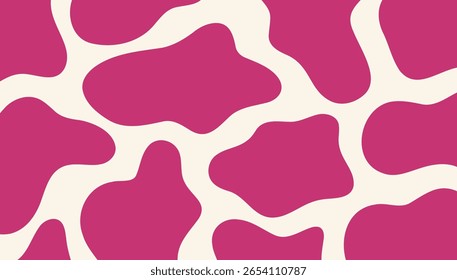 Pink soft abstract background with colorful liquid blob shapes, modern organic design. Vector illustration