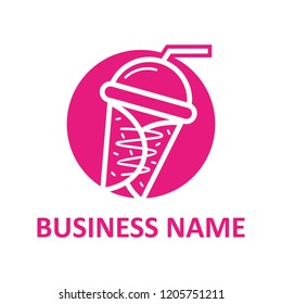 Pink soft drink logo