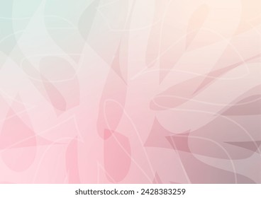 Rosa weiche Linie zufälliger heller grafischer Hintergrund. Vektorgrafik.