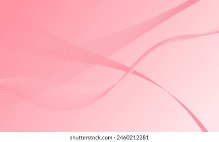 líneas suaves rosas ondean curvas con fondo abstracto de degradado suave