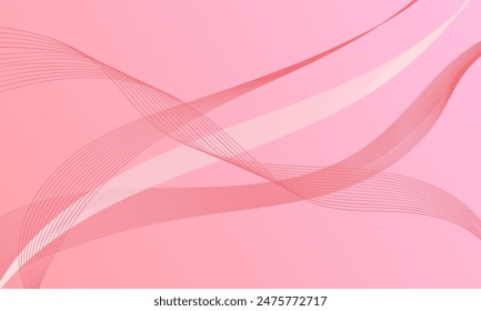 Rosa weiche Linien Wellenkurven mit glattem Gradienten abstrakter Hintergrund