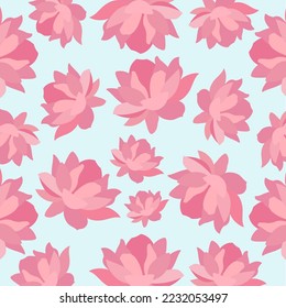 pink soft lotus floral vector background illustration