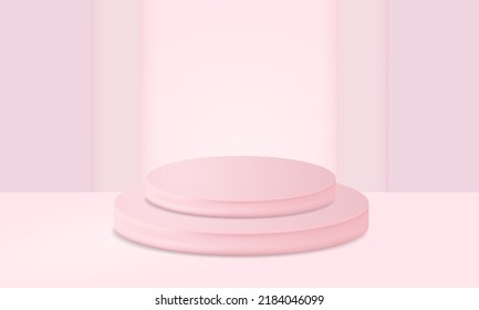 vector de podio blando rosa. por belleza o moda