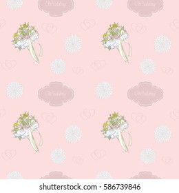 Pink soft seamless for wedding