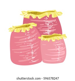 Pink Soft Tube Coral, Tropical Reef Marine Invertebrate Animal Isolated Vector Icon