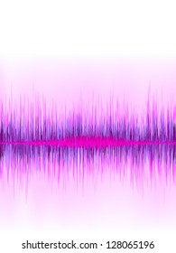 Pink sound wave on white background.  + EPS8 vector file