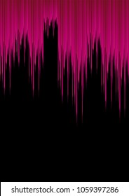 pink sound waves on black background;In concept cool and modern background;high frequency of sound