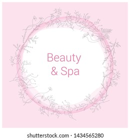 Pink spa and beauty vector