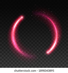 Círculo brillante rosado circular