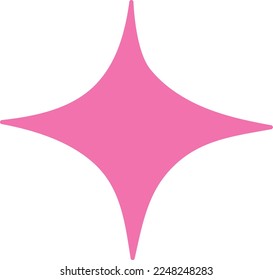 Pink sparkle doodle hand drawn