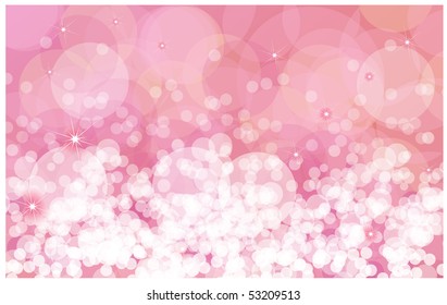 Pink sparkles vector background.