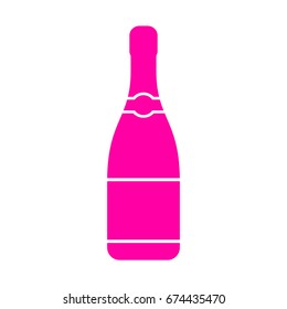 Pink Sparkling Wine Bottle