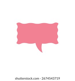 pink speech bubble design element