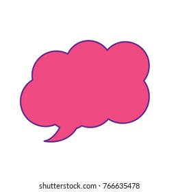 pink speech bubble message dialog chat