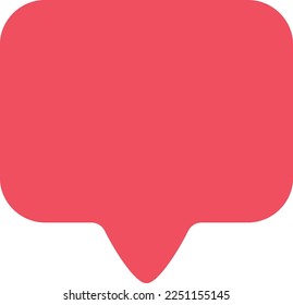 Pink speech bubble template. Web interface frame