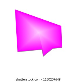 pink speech bubble, vector illustration