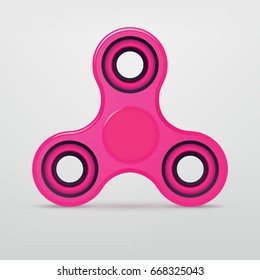 Pink spinner toy. Vector illustration