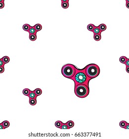 pink spinner. Vector hand drawn fashion illustration on white background in watercolor style