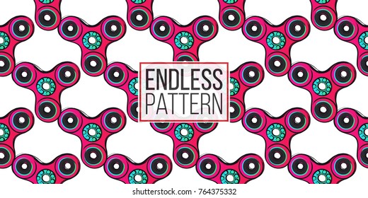 pink spinner. Vector hand drawn fashion illustration on white background in watercolor style