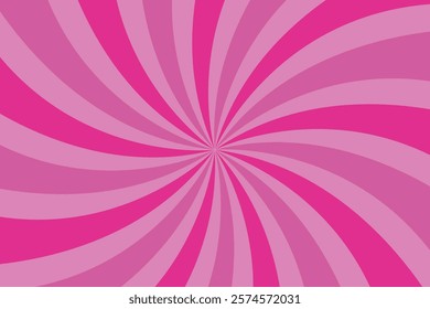 pink spiral background pattern consisting of bright pink and light pink stripes. This design creates a visually appealing and dynamic effect, suitable for backgrounds, or graphic design elements.