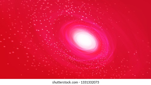 Pink Spiral Galaxy on Cosmic Background.planet and physics concept design,vector illustration.