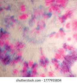 Pink Spiral Tie Dye. Blue Swirl Background. Vector Dyed Print. Saturated Fabric Swirl. Hippie Spiral Swirl. White Purple Shibori. Circle Abstract Peace. Spiral Dirty Hippie. Vector Old Background