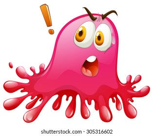 rosafarbene Splash mit schockierender Gesichtserkennung