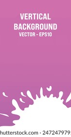 Pink Splash Vertical Background Vector Eps10 Stock Photo
