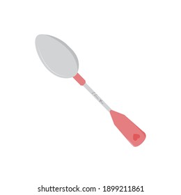Icono del vector de San Valentín de Cuchara Rosa