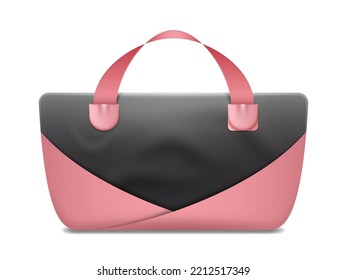 Mochila deportiva rosa para ropa deportiva y equipamiento deportivo. Bolsa de viaje, icono de la bolsa de mar aislado sobre fondo blanco, bolsa de mujer para entrenamiento y fitness. Bolsa de Duffel. Ilustración del vector