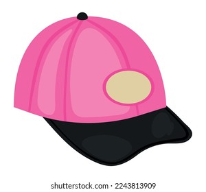 pink sport cap icon isolated
