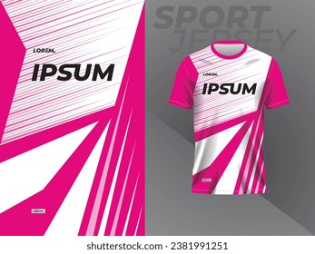 diseño de plantilla de maquillaje de jersey de deporte rosa para fútbol, carreras, juegos, motocross, ciclismo, carreras