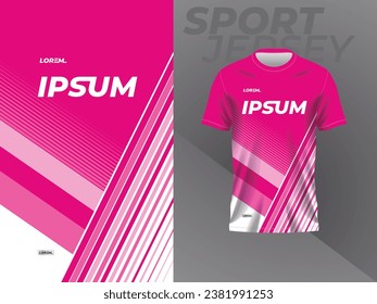 pink sport jersey mockup template design for football, racing, gaming, motocross, cycling, running