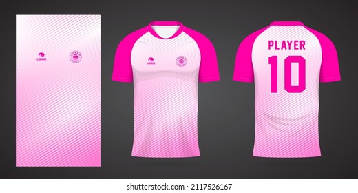 pink sports shirt jersey design template