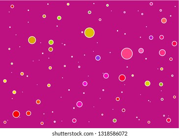 pink spot with dots/ apink background with colorful dots for your design/ vector illustration