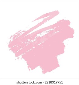 Una mancha rosa de pintura sin fondo. Pinceles vectoriales para fondos y otros diseños.