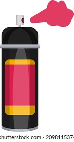 rosafarbene Farbspritzer, Illustration, Vektorgrafik auf weißem Hintergrund.