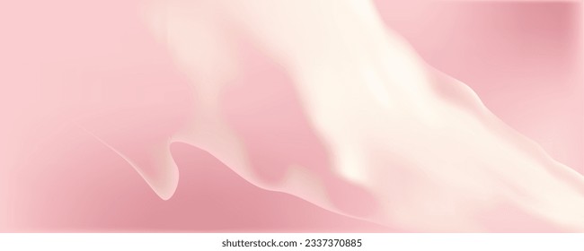 Pink spreading texture of cream, ice cream or icing. Light background of strawberry dessert, jelly or confectionery cream.