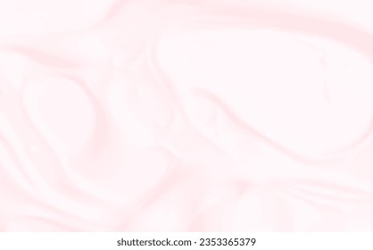 Pink spreading texture of cream, ice cream or icing. Light background of strawberry dessert, jelly or confectionery cream.