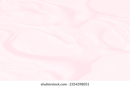 Pink spreading texture of cream, ice cream or icing. Light background of strawberry dessert, jelly or confectionery cream.